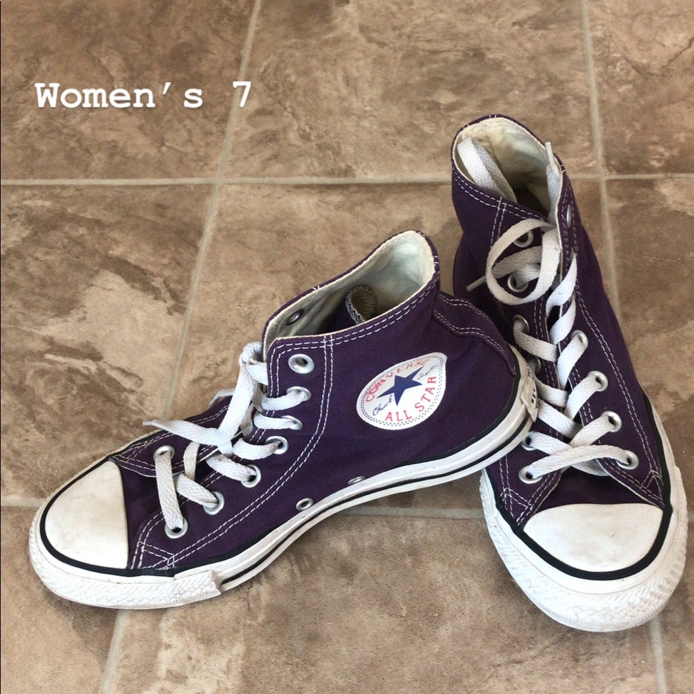 Dark purple converse